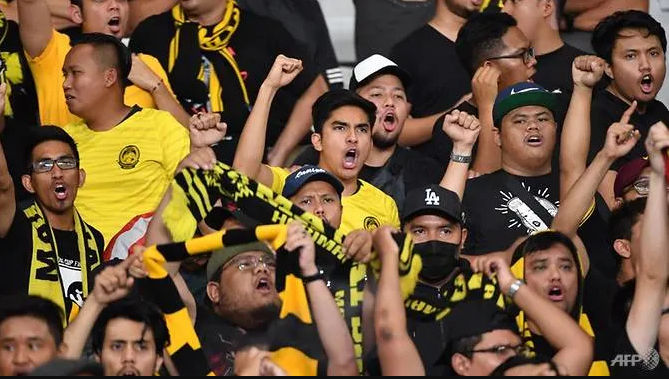 AFP Syed Saddiq cheering on Harimau Malaya.